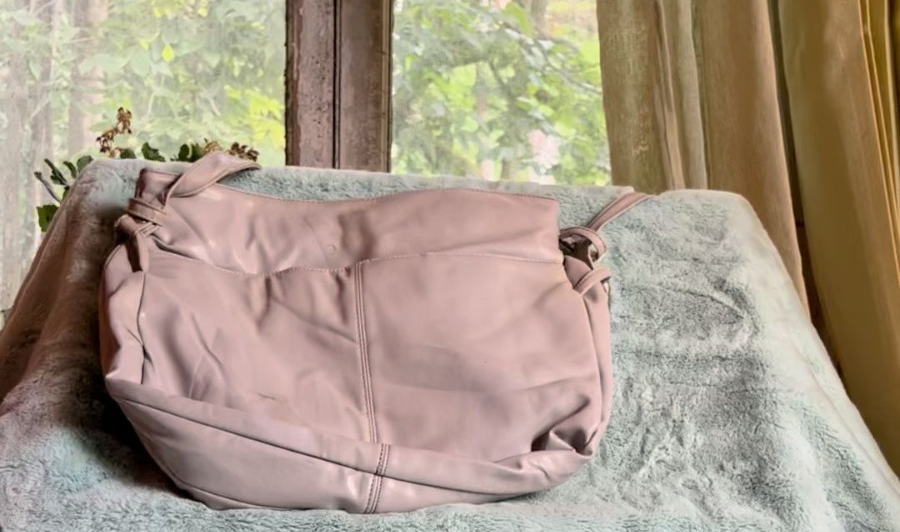 Vintage 70's Gray Crossbody Purse please see video for better color