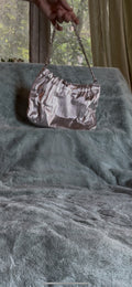 Vintage Silver Metallic Slouchy Shoulder Bag with Chain Strap by Ande Boutique
