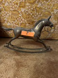 VINTAGE BRASS ROCKING HORSE HAND CRAFTED