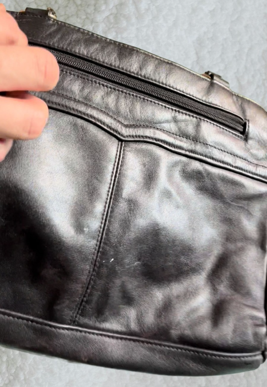 Glorius Genuine Leather Black Purse Vintage With Tag