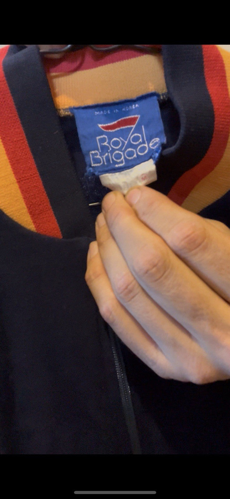 Vintage 70s Track Jacket From Korea Medium Royal Brigade Awesome Colors