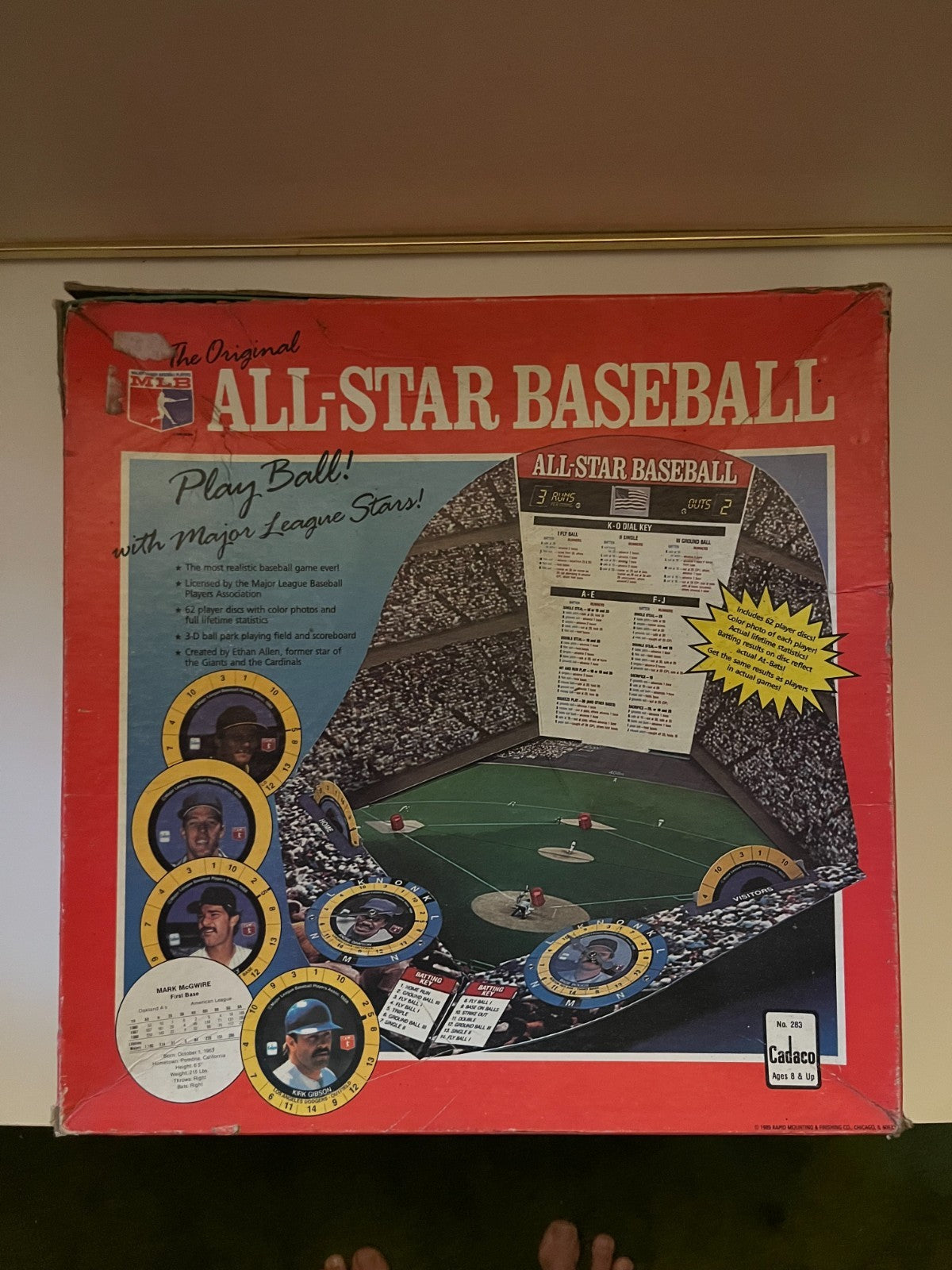 Vintage 1989 MLB All-Star Baseball Game Cadaco No. 283 COMPLETE 62 Player Discs