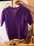 Vintage Purple Textured Knit Sweater Zigzag Pattern Unbranded 90s Y2K Women’s