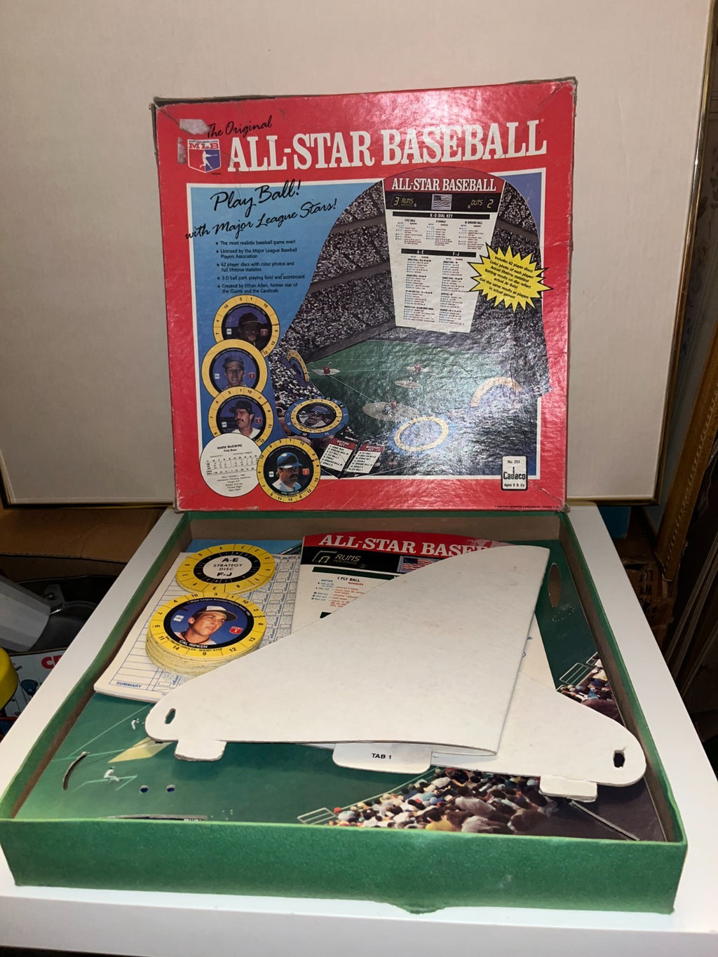 Vintage 1989 MLB All-Star Baseball Game Cadaco No. 283 COMPLETE 62 Player Discs