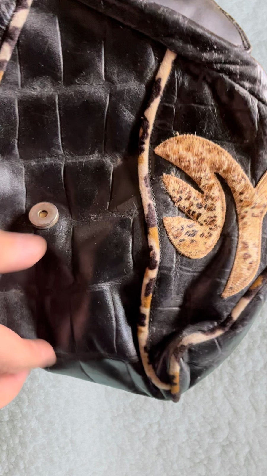 Vintage 80's Leopard Print Purse