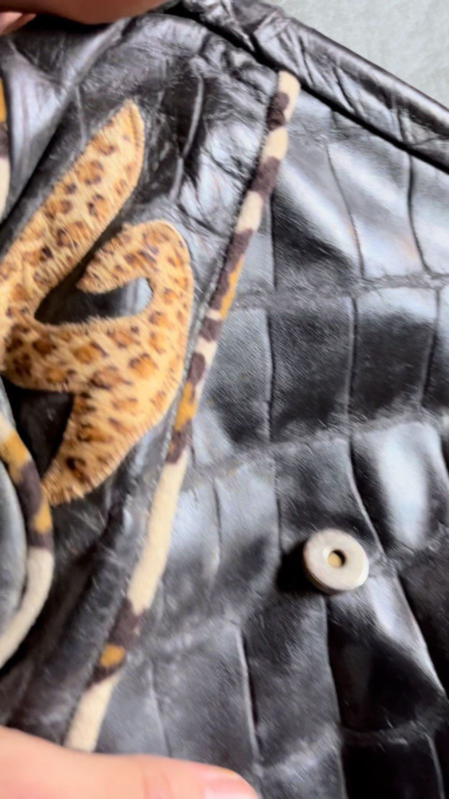 Vintage 80's Leopard Print Purse