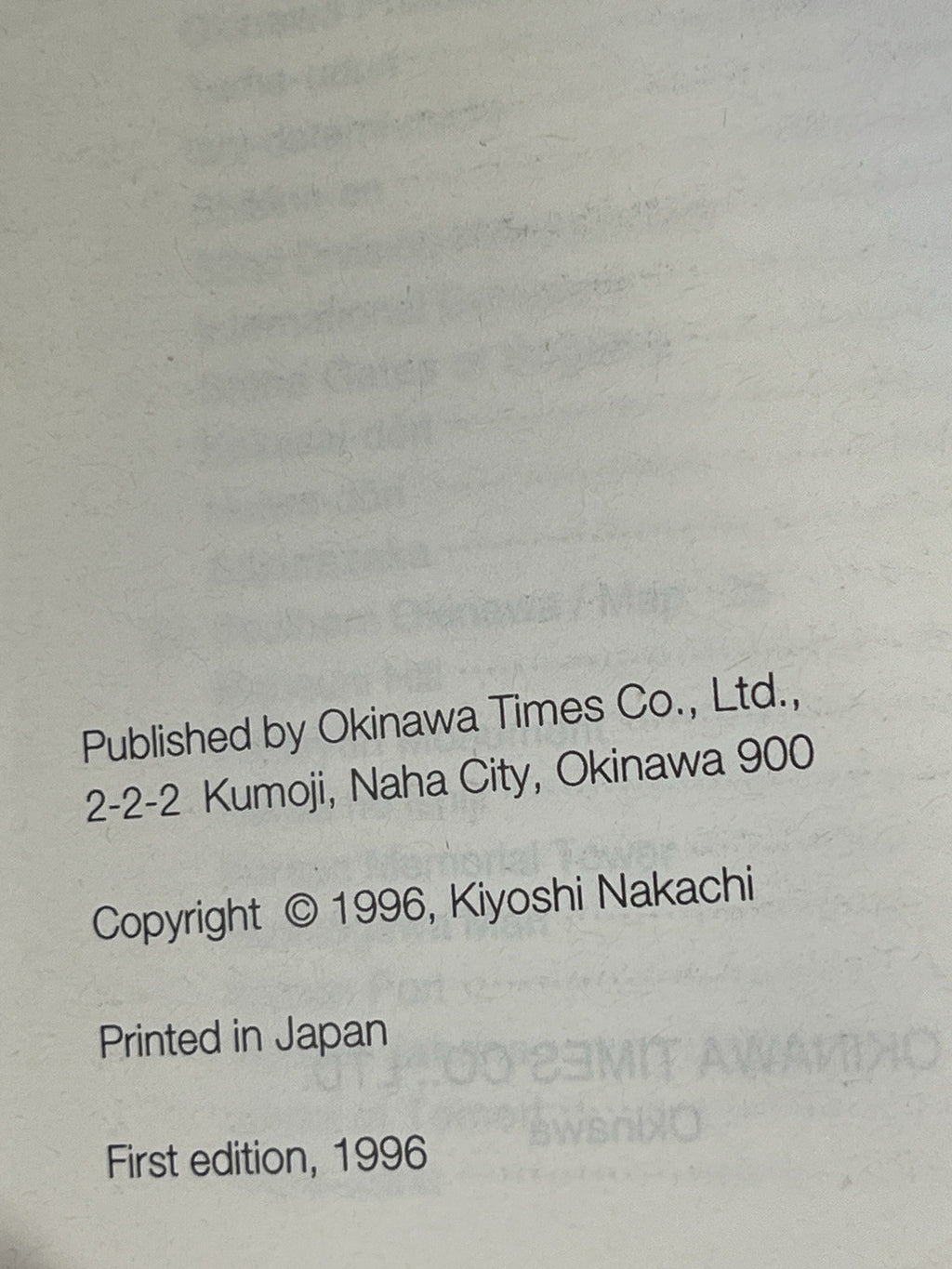 Kiyoshi Nakachi Ryukyu Islands and Okinawans Sightseeing & Lifestyle