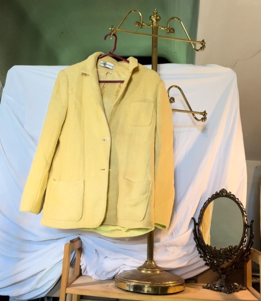 Vintage Chester Weinberg Yellow Textured Blazer 60s 70s Designer Jacket Women’s