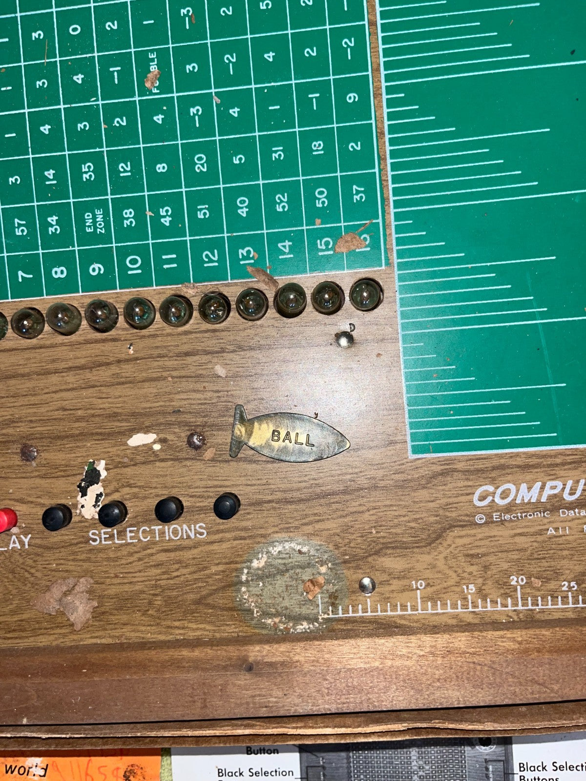 1969 Electronic Data Controls Computer Corp. Electronic Football Not Working