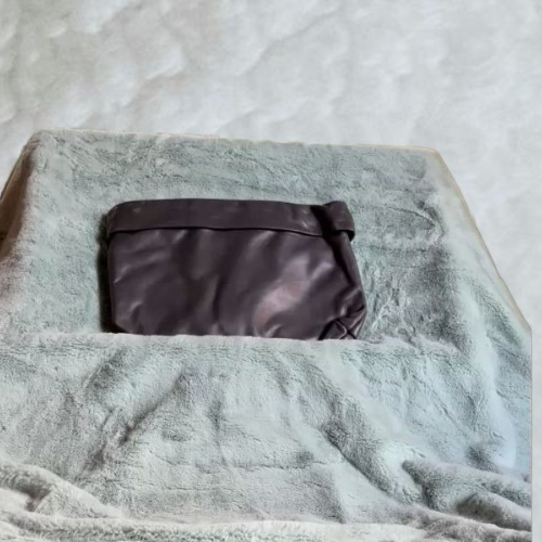 Antonia Designs Black Leather Clutch Purse, Vintage
