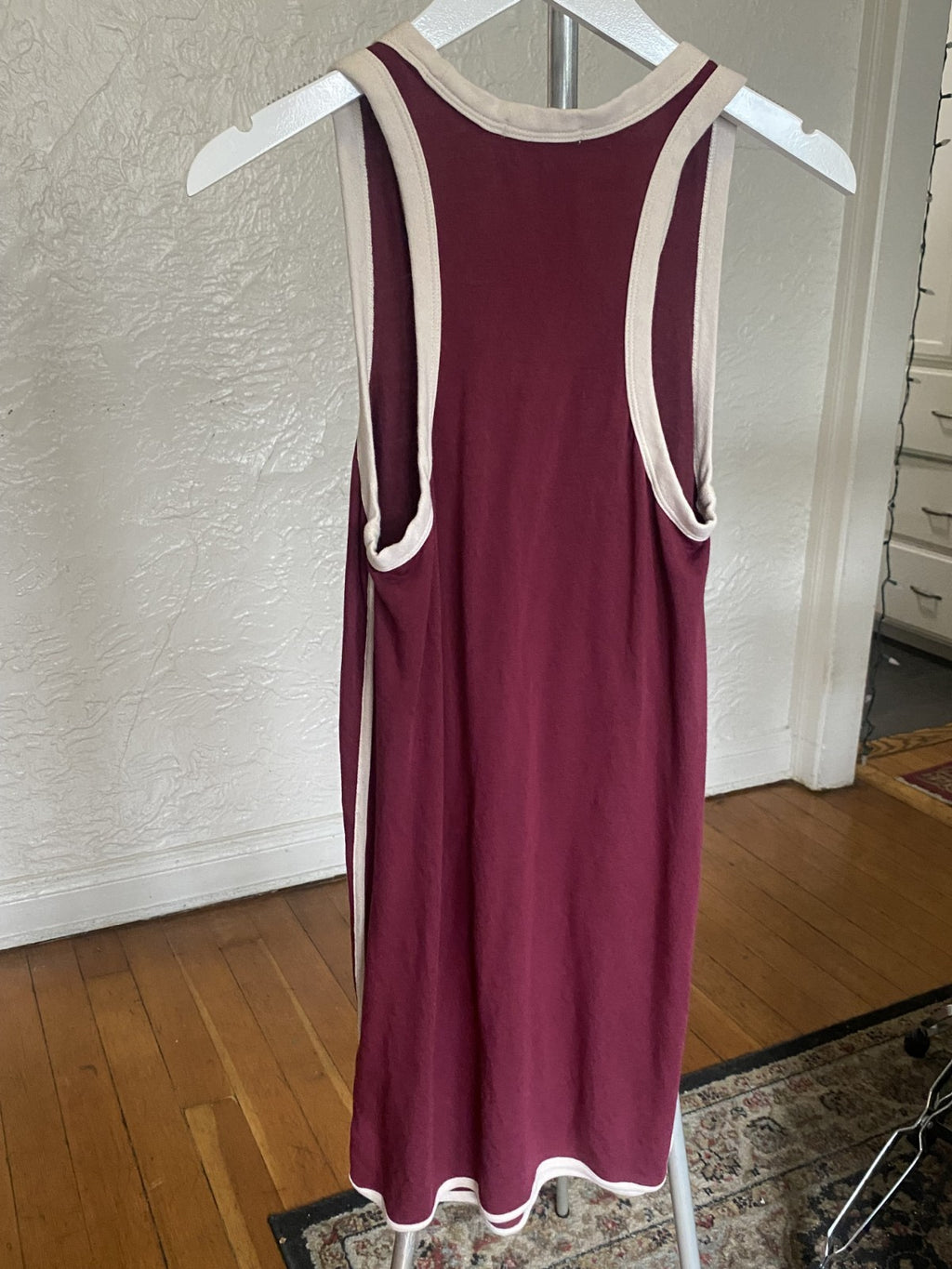 Rag & Bone Maroon Jersey Raglan Tank Dress Small