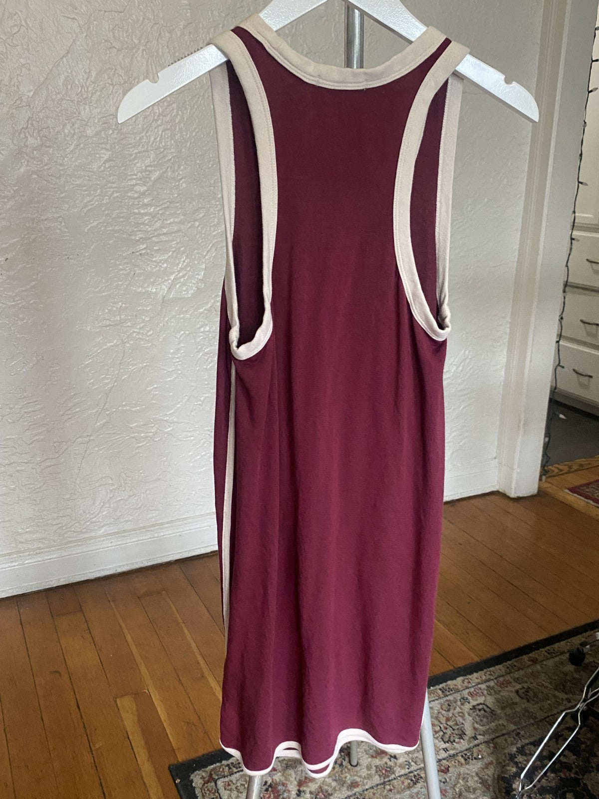 Rag & Bone Maroon Jersey Raglan Tank Dress Small