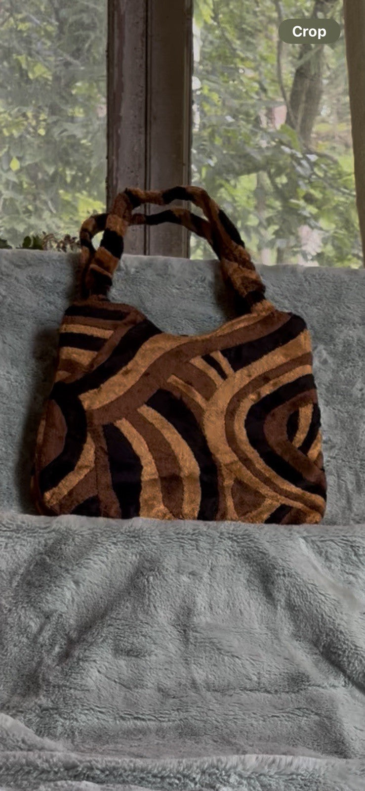 Vintage Faux Fur Multicolor Pocketbook