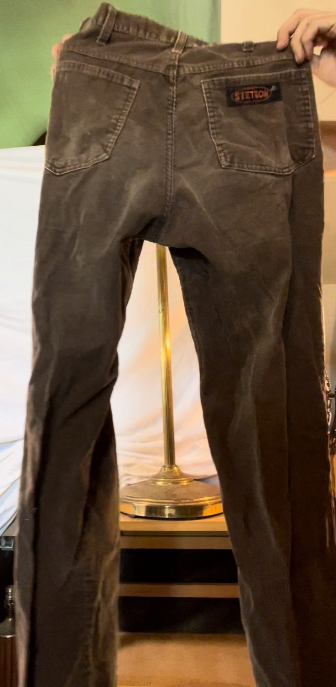 Vintage 1970s Stetson Brown Corduroy Pants – Western Cut – Made in USA