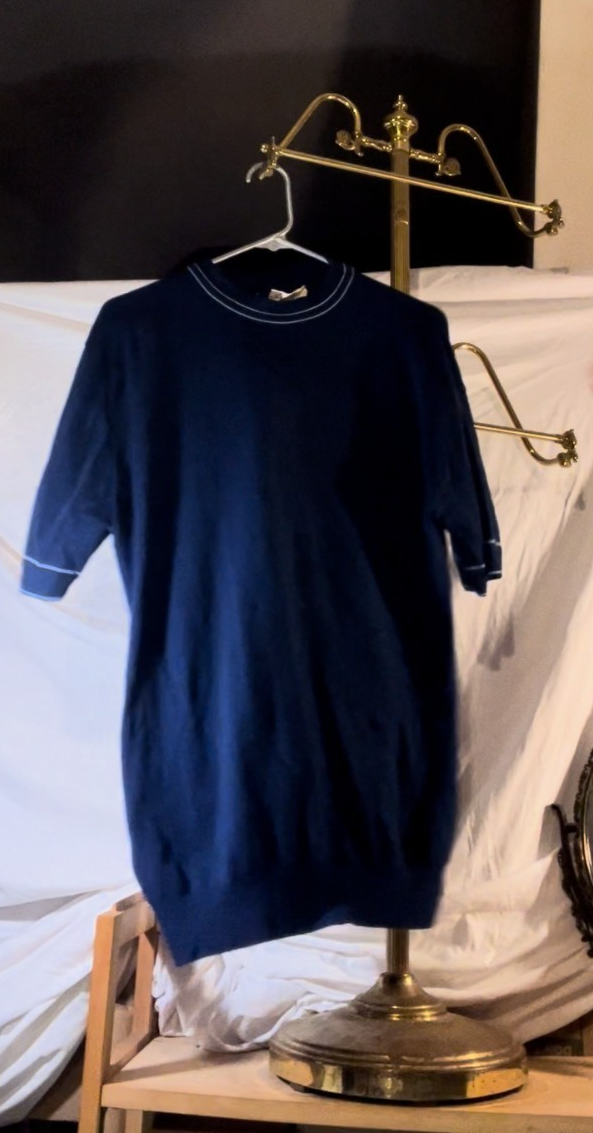Vintage 90s Arrow Cavalier Navy Contrast Trim Ringer Tee Men’s Large