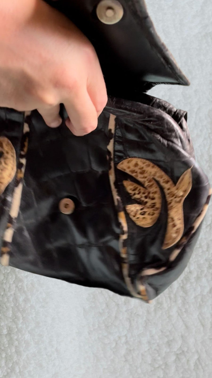 Vintage 80's Leopard Print Purse