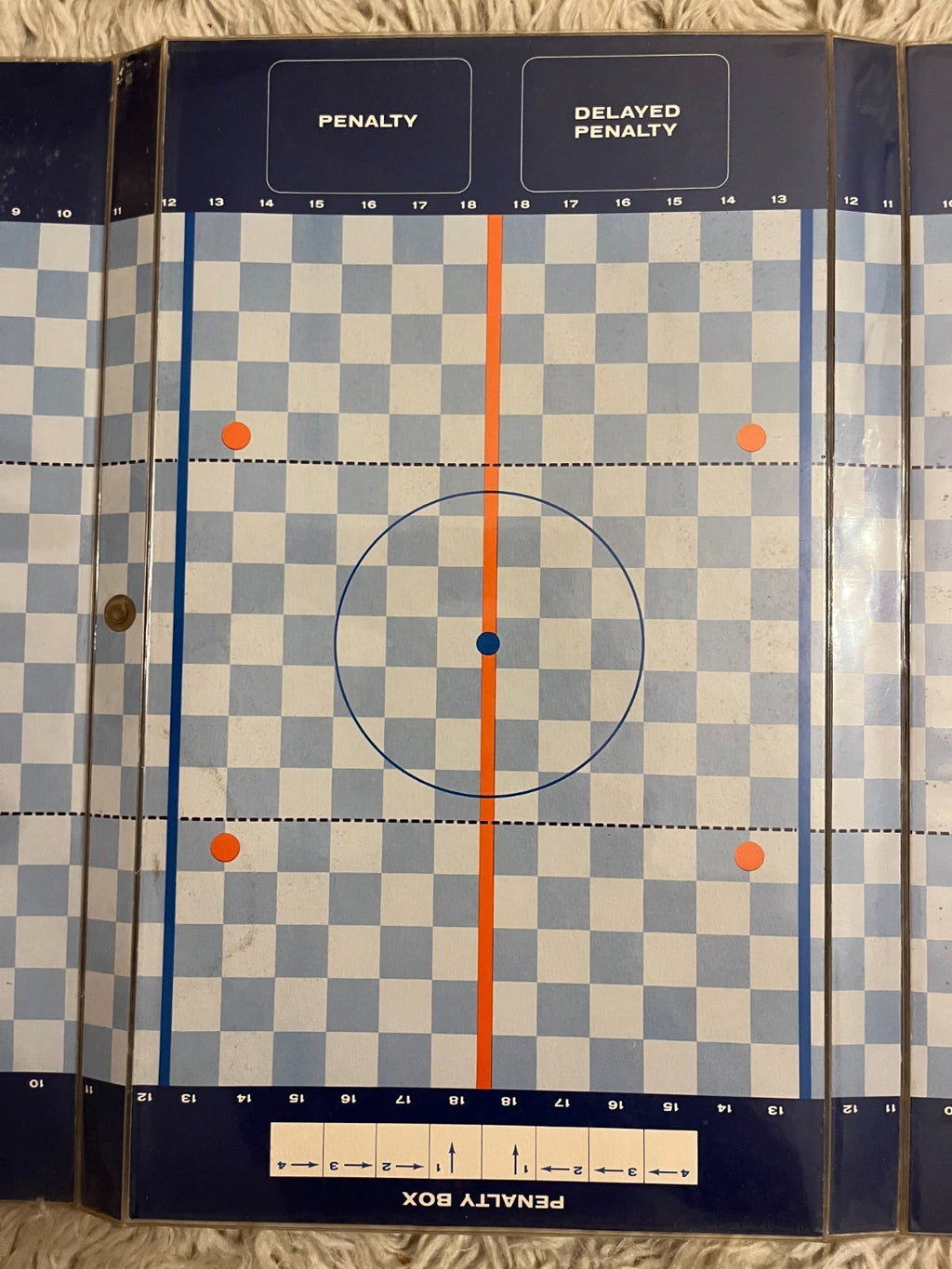 Vintage 1969 Blue Line Hockey Board Game 3M Sports Complete EUC