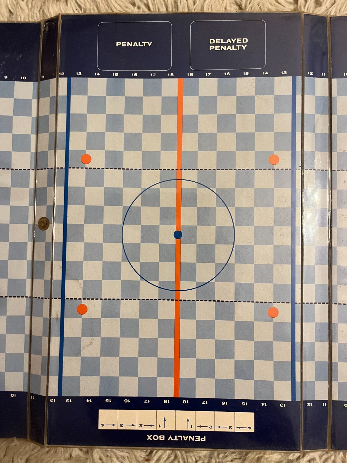Vintage 1969 Blue Line Hockey Board Game 3M Sports Complete EUC
