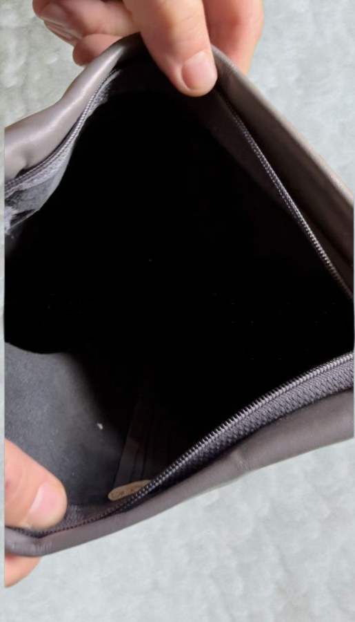 Antonia Designs Black Leather Clutch Purse, Vintage