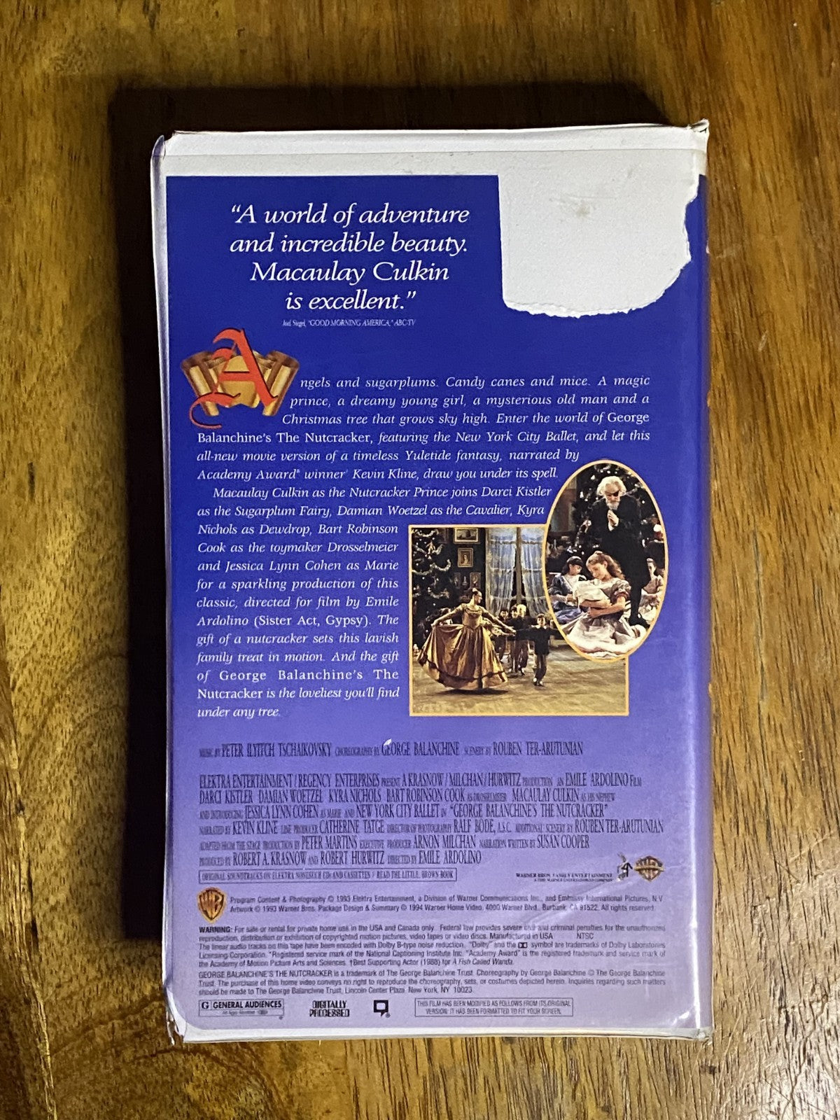 Warner Bros- The Nutcracker - George Balanchine (VHS, 1995, Clamshell)