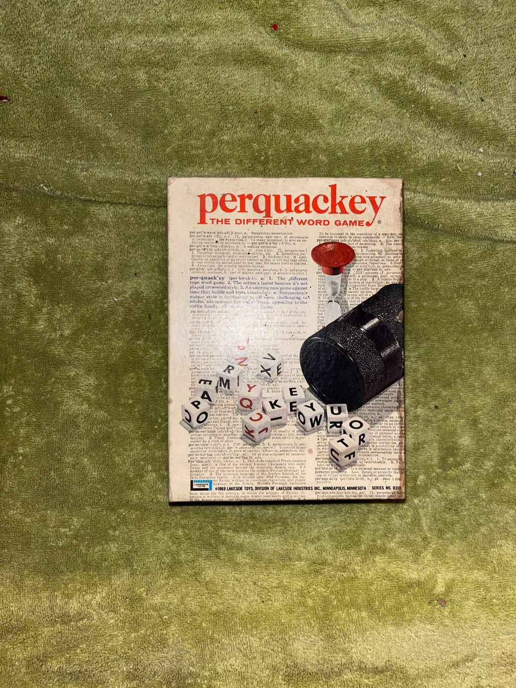 VINTAGE Perquackey The Different Word Game  Lakeside Industries 1969 Board Game