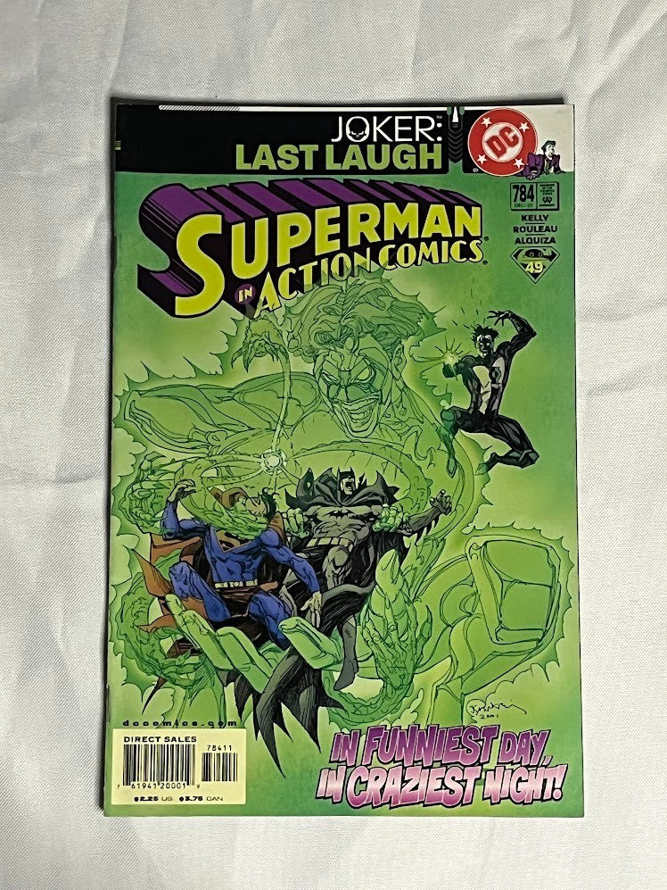 DC Comics SUPERMAN in ACTION COMICS #784 Dec. 2001 JOKER: LAST LAUGH! BATMAN! VG