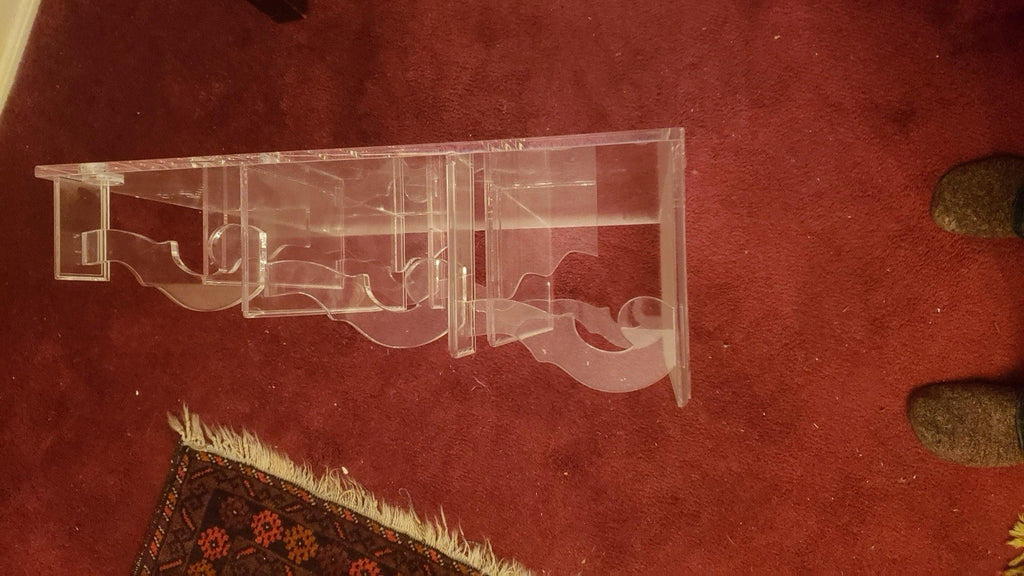 Vintage Acrylic Multi Shelve Distinctive Violin S Hole Side Spiral Unique Levels