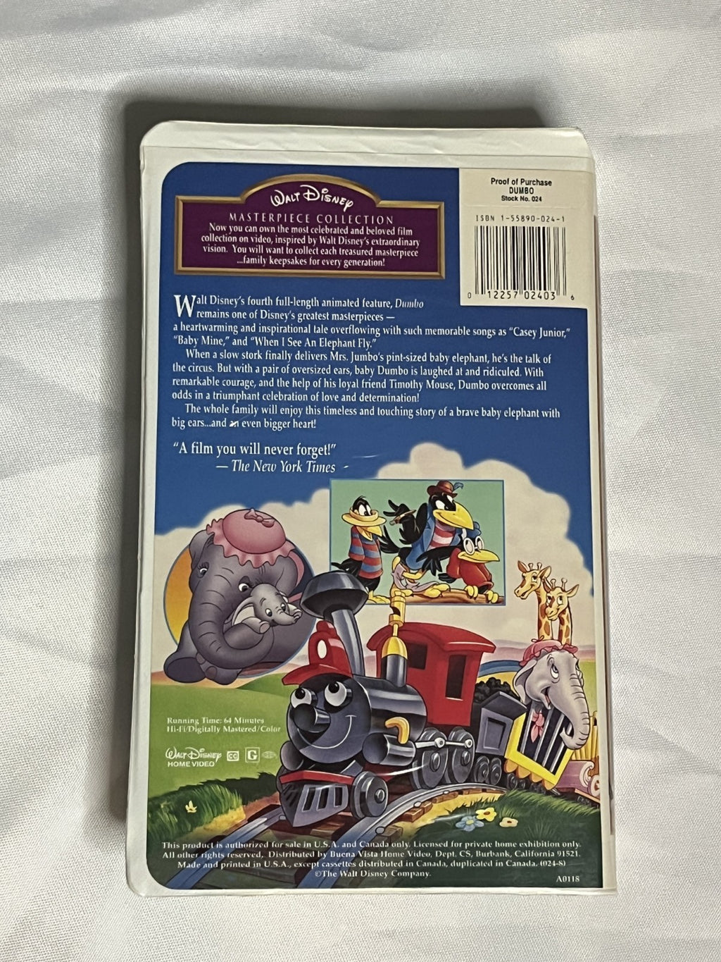 Dumbo (VHS Tape, 1999, Walt Disney Home Entertainment)