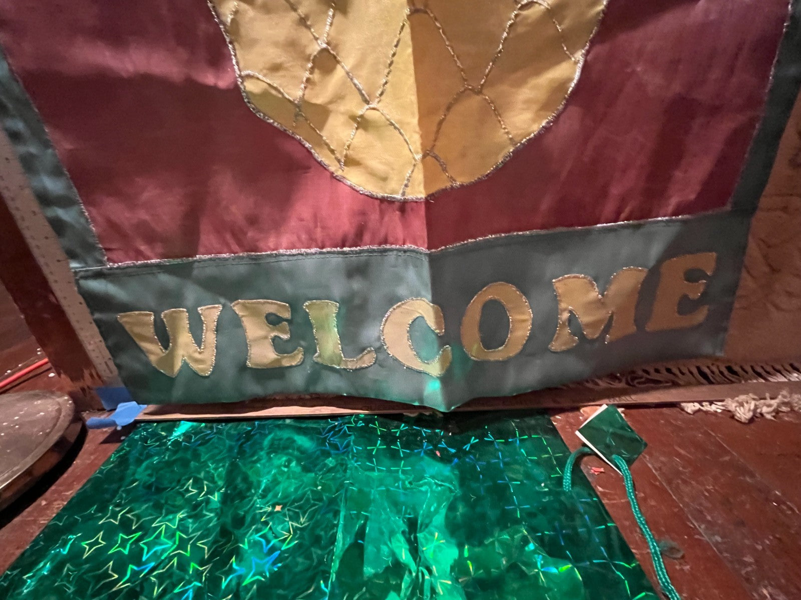Double Sided Welcome Pineapple Flag 42.5 X 28
