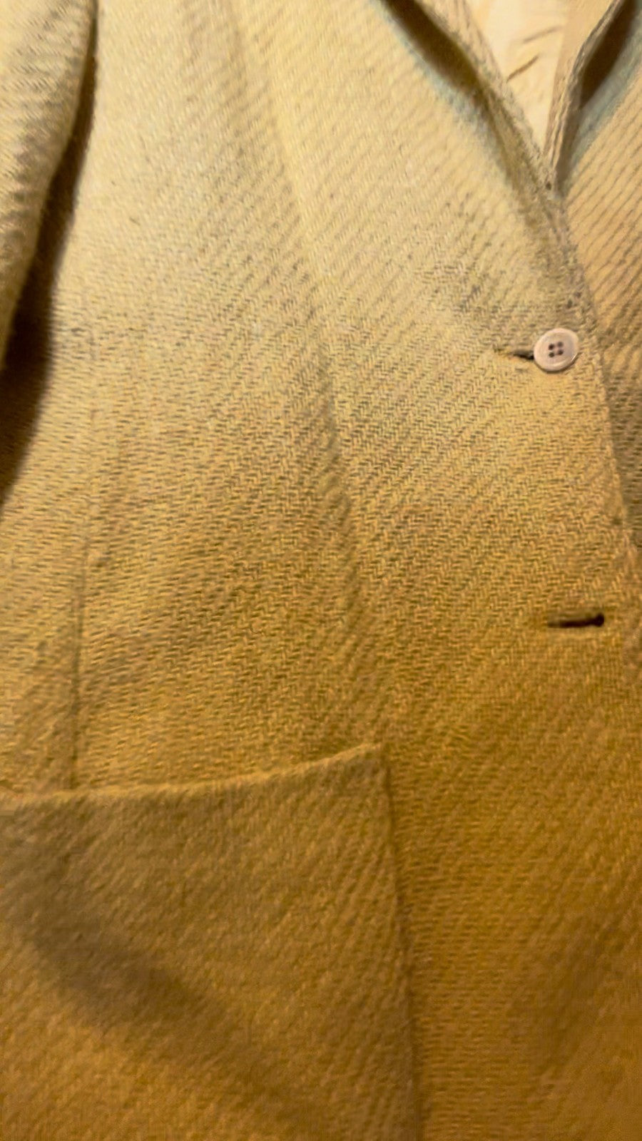 Vintage Chester Weinberg Yellow Textured Blazer 60s 70s Designer Jacket Women’s