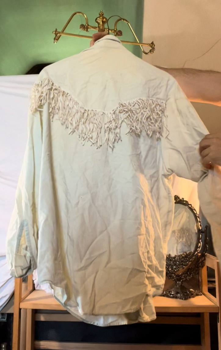 Vintage 70s Palmetto’s Western Fringe Shirt Pearl Snaps Cowboy Rodeo Unisex M