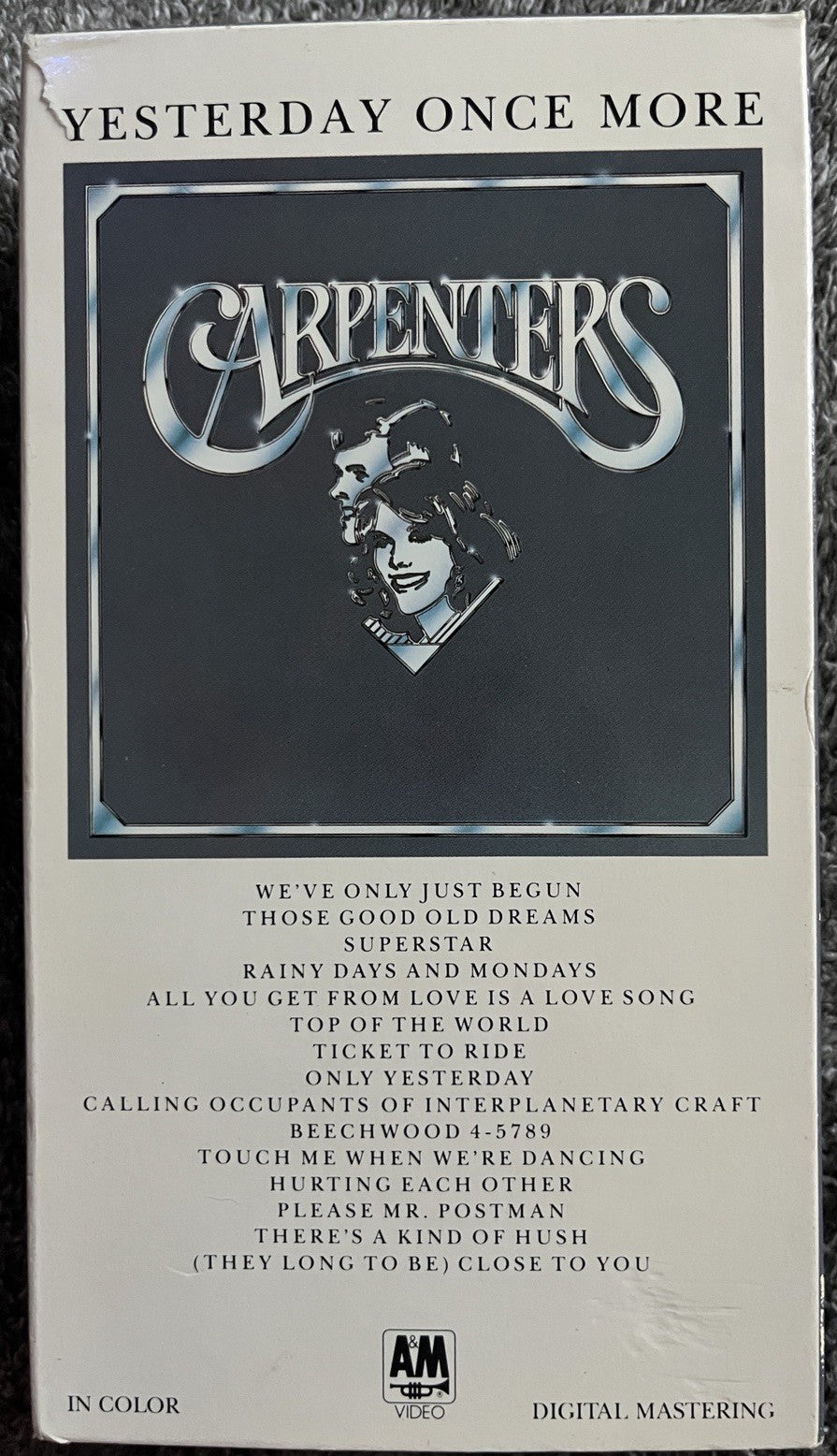Carpenters Yesterday Once More VHS 1985 Music Collection A&M Video Classic Sound