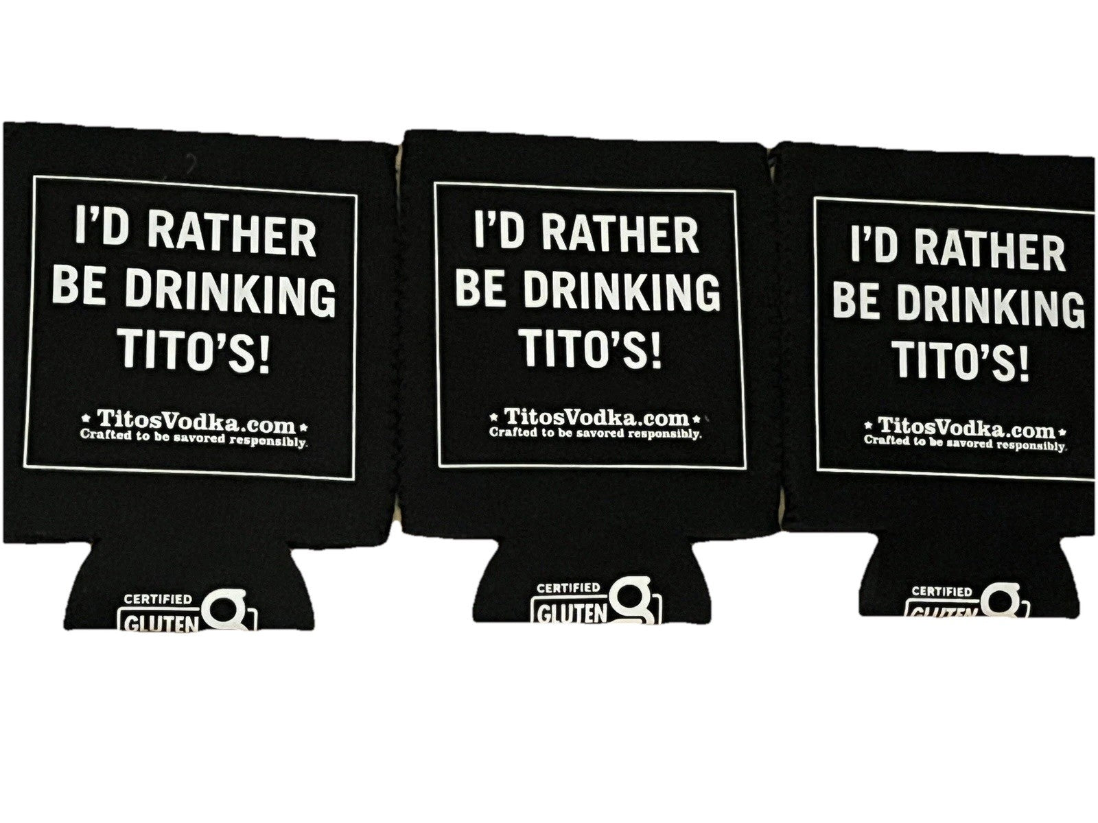 KOOZIES 3 Pack " I'D RATHER BE DRINKING TITOS"- Austin Texas Born And Raised