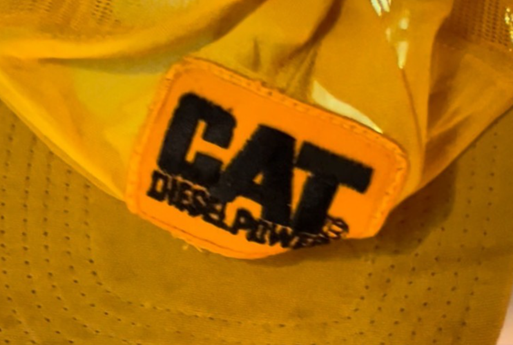 Vintage CAT Diesel Power Trucker Hat Yellow Mesh Snapback Patch 80s 90s Workwear