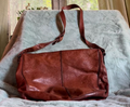 Handmade Artisan Vintage Italian Genuine Leather Shoulder Bag — Late 90s