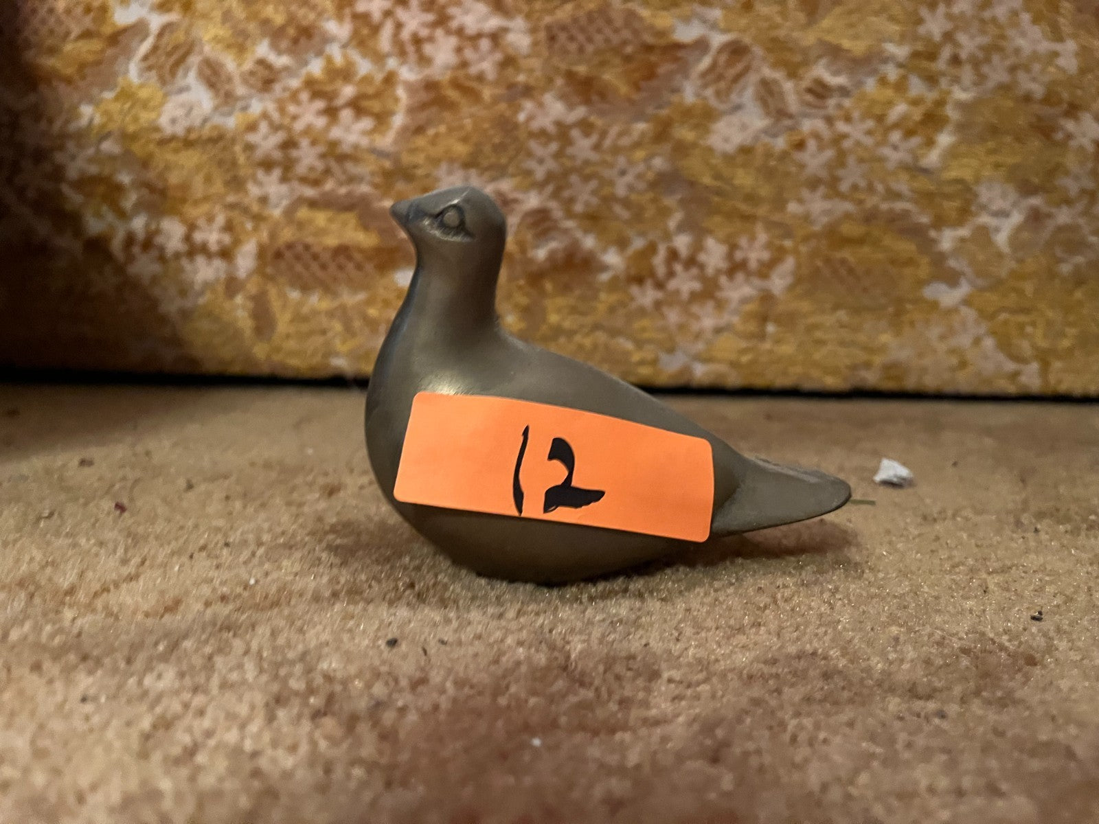 Pair of Vintage Brass Dove Figurine Bird