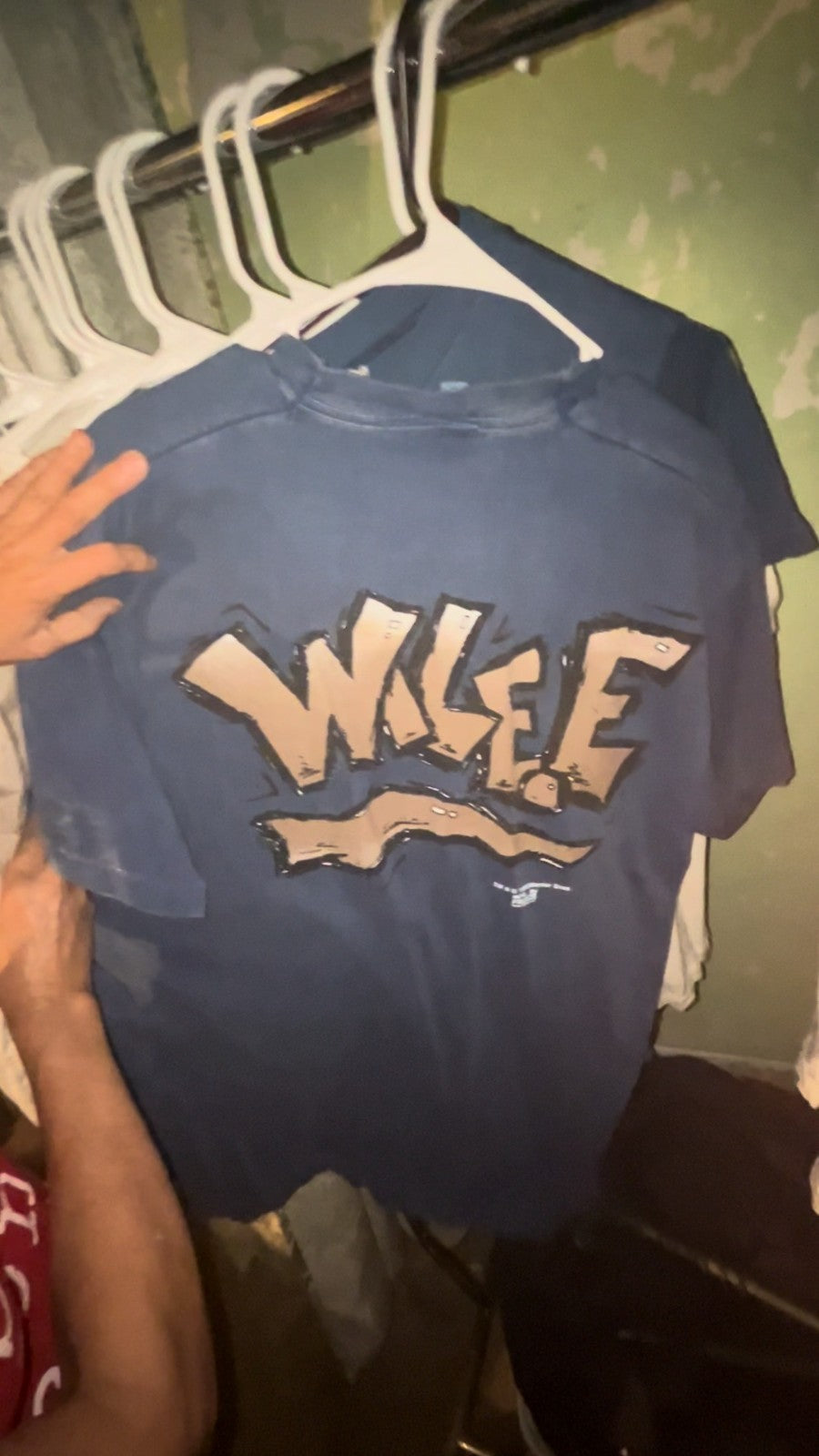 VINTAGE 90s Wile E Coyote Looney Tunes T-Shirt Double Sided Big Face Grunge