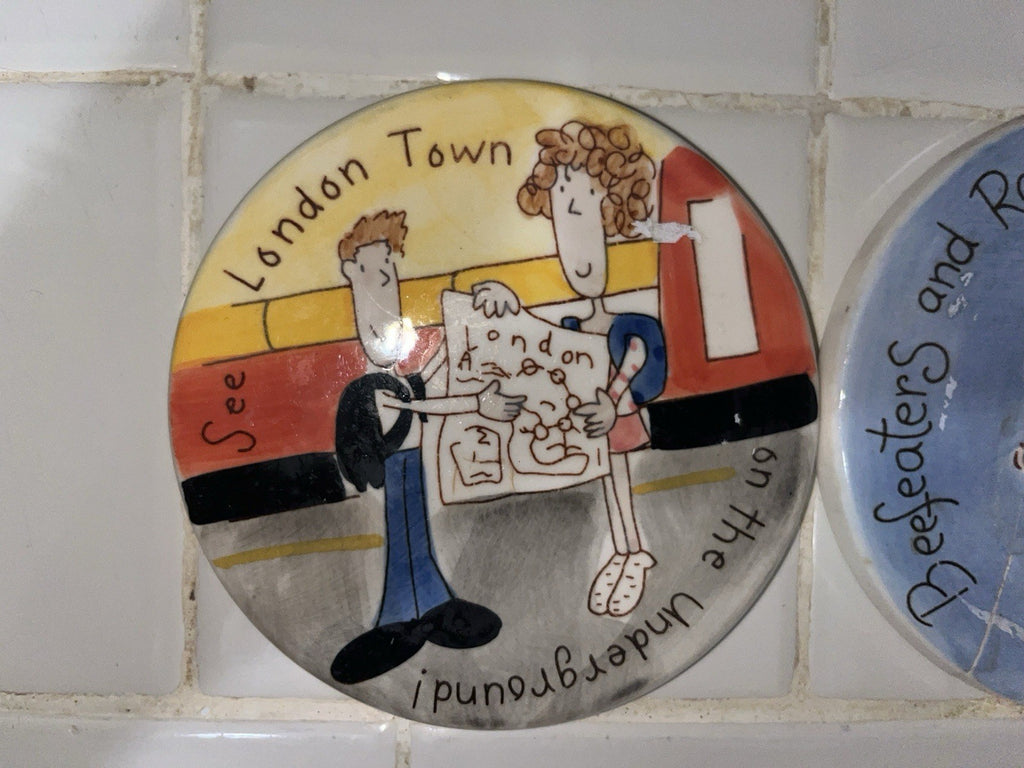 Whittard of Chelsea by Beth London Town on the Underground Hand Painted Coaster