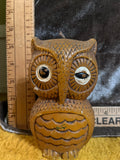 Vintage 1970s "Winking Owl" Novelty Candle – Hand Painted / Unstruck Wick! 5x3 inches pf