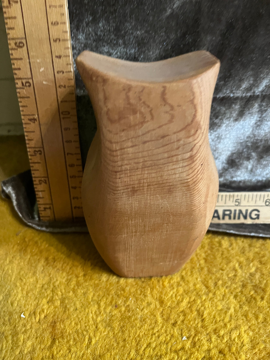 Vintage 5.5” MCM Hand-Carved Wooden Owl Figurine 🦉pf