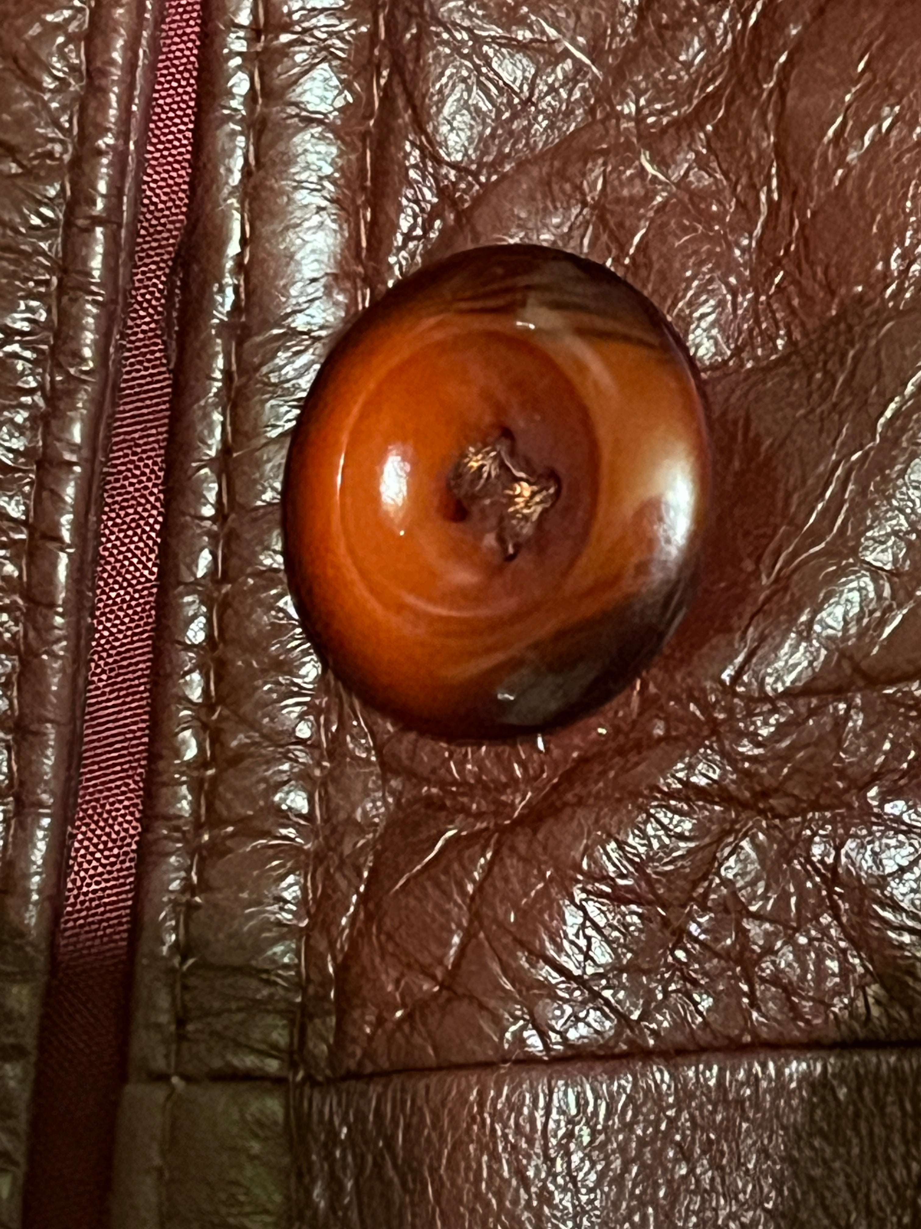 Late 70s/Early 80s Red Leather Trench Coat – Full Length, Belted, USA-Made 48 inches long zz
