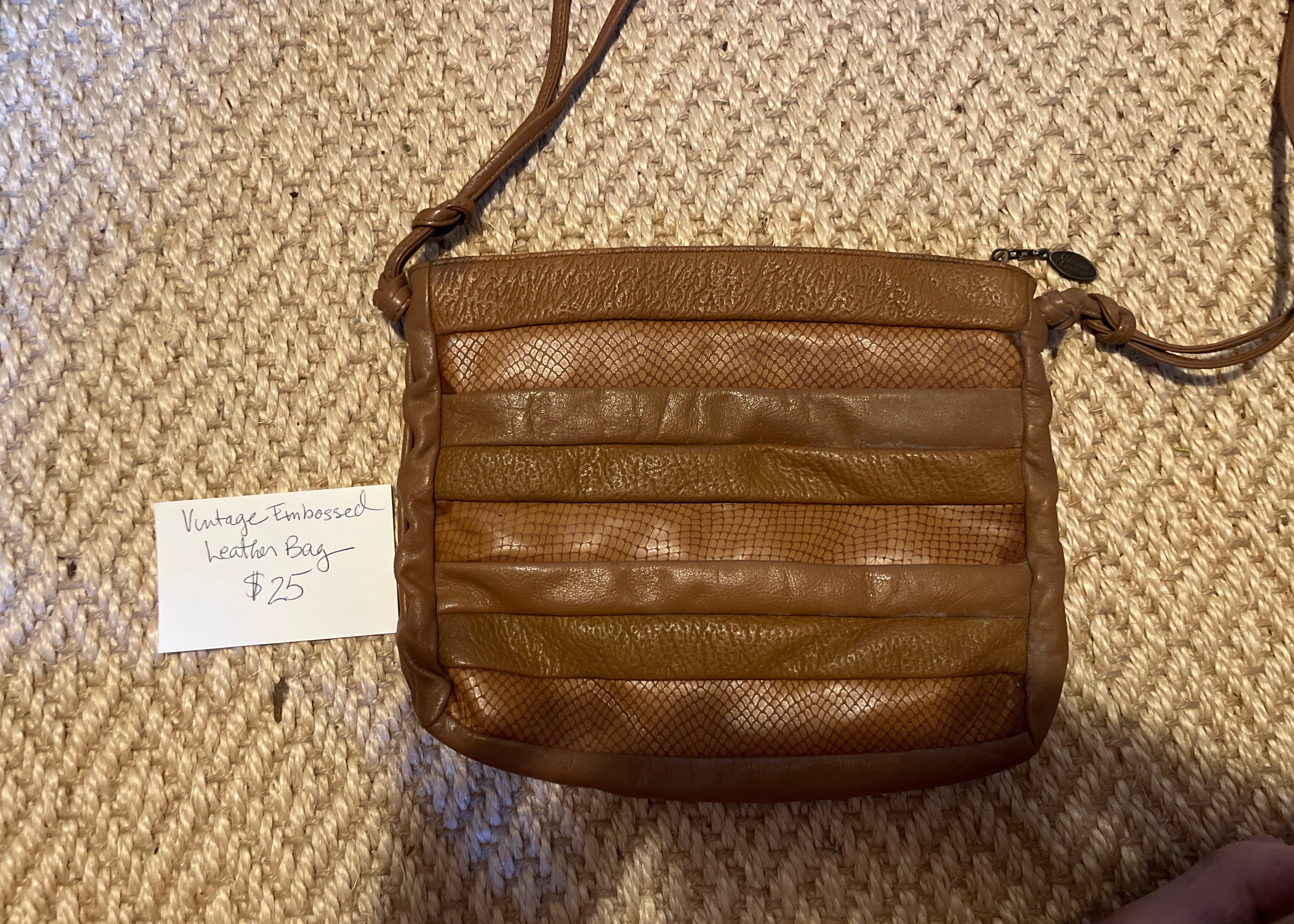 Vintage embossed leather bag pfg