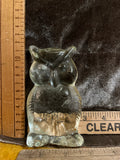 Vintage MCM Viking Glass Clear Owl Figurine / Paperweight – 4.5x2.5 inches pf