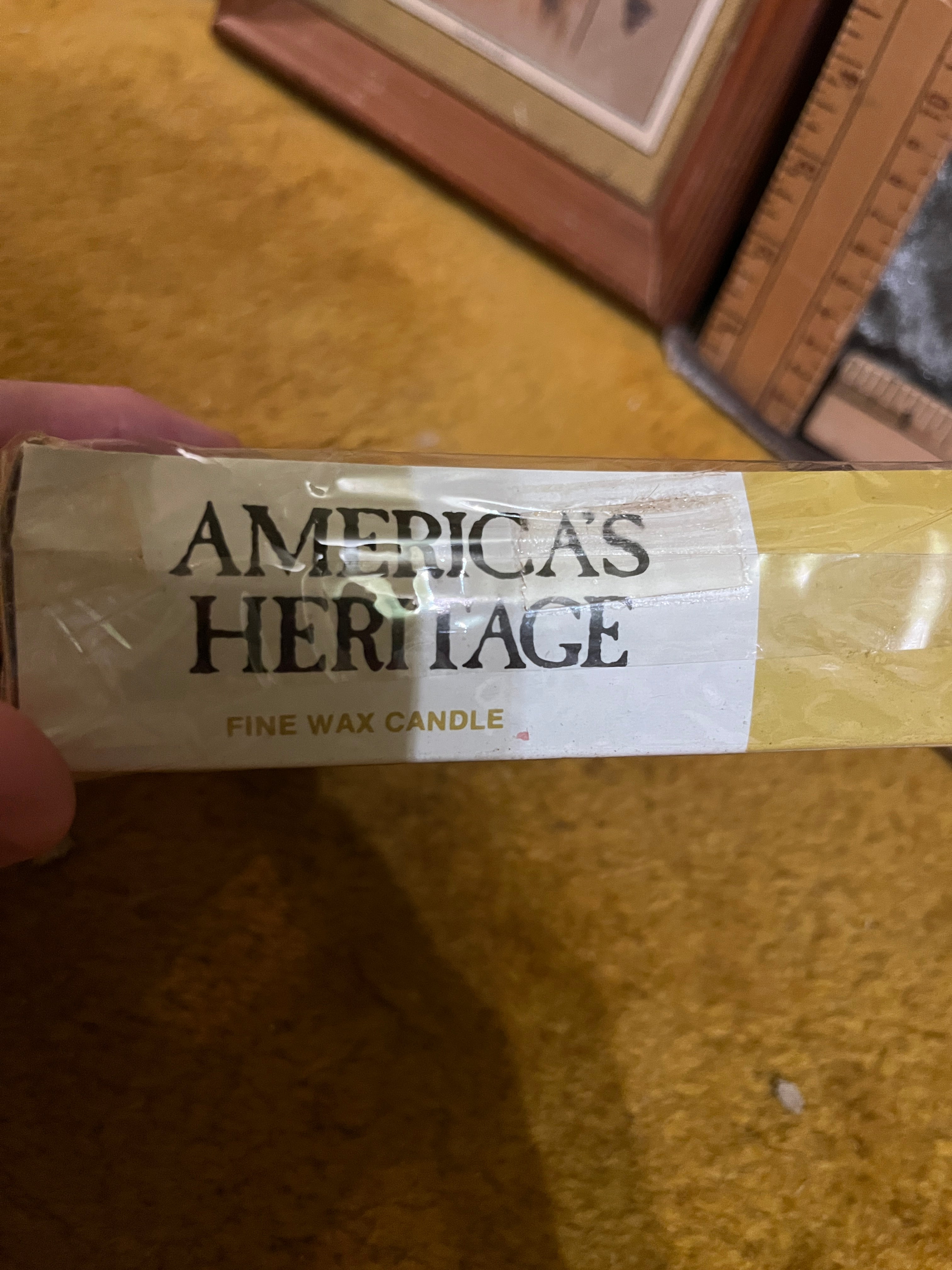 Vintage 1970s America's Heritage Great Seal of the United States Wax Candle - In Original Box New Old Stock pf