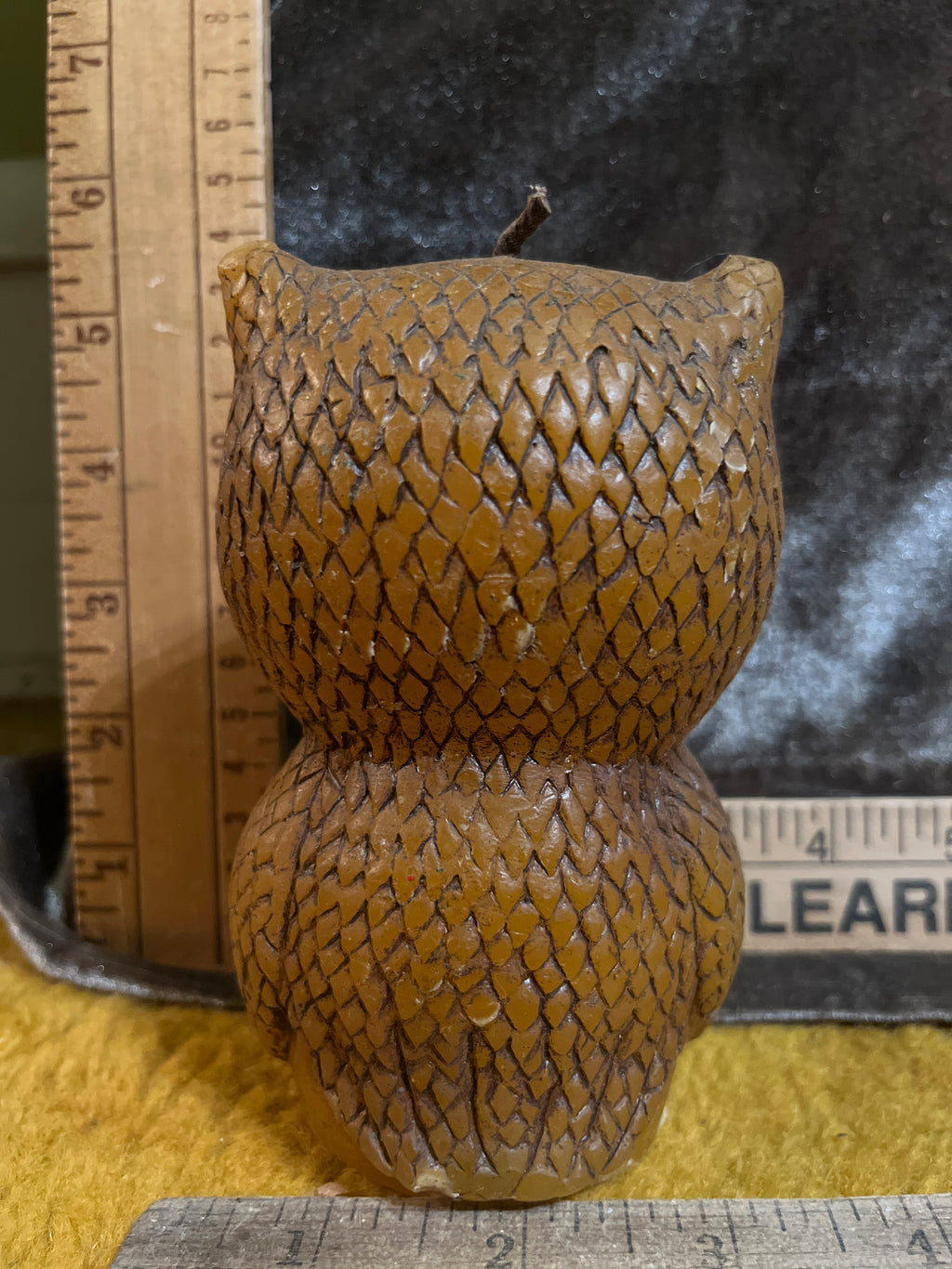 Vintage 1970s "Winking Owl" Novelty Candle – Hand Painted / Unstruck Wick! 5x3 inches pf