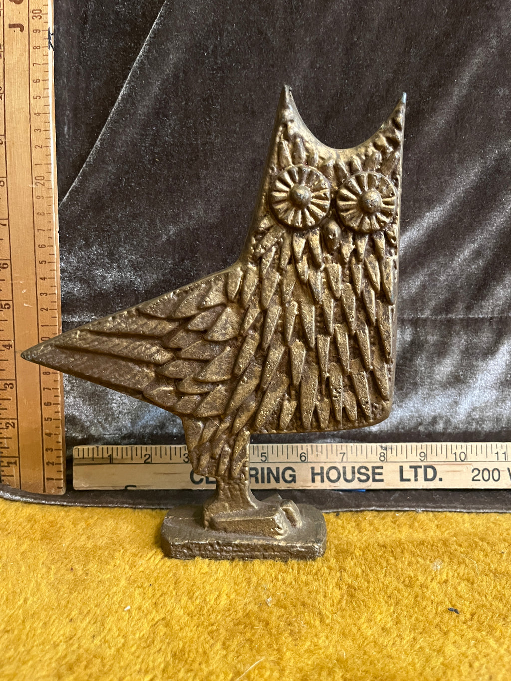 Vintage 1960s MCM Brutalist Owl Sculpture (9.5” x 8”) pf