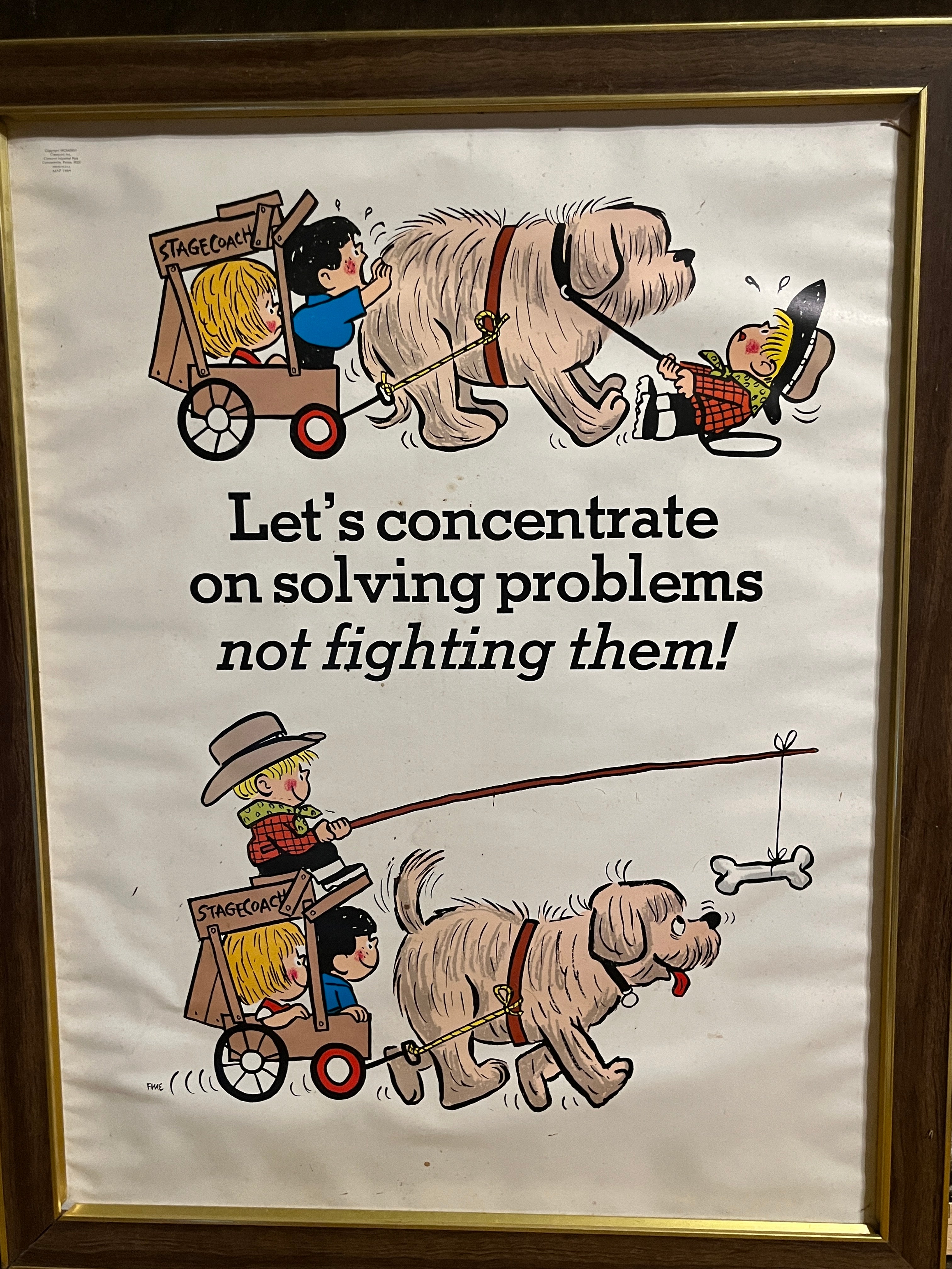 Original 1976 Clemprint Vintage Motivational Poster - Framed pf