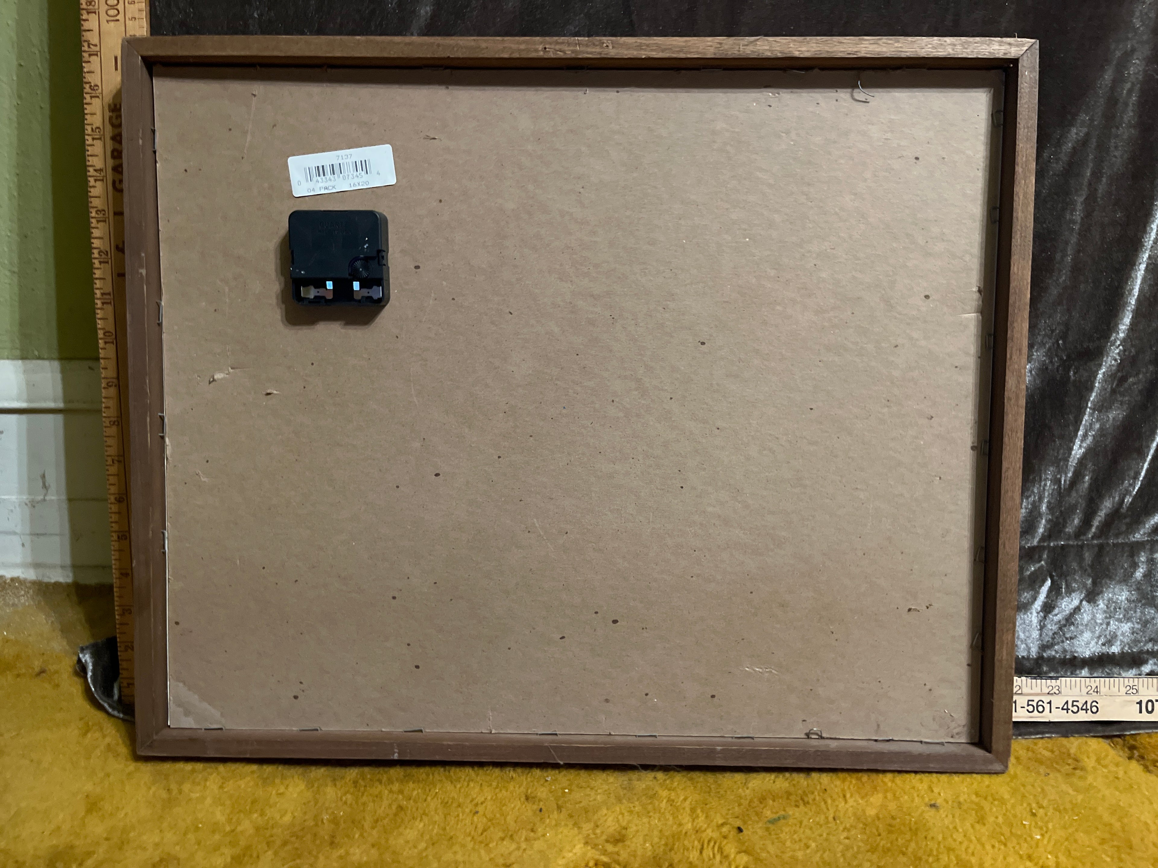 Vintage 1970s Intercraft Sunset Shadowbox Wall Clock (Working) 16x20 pf