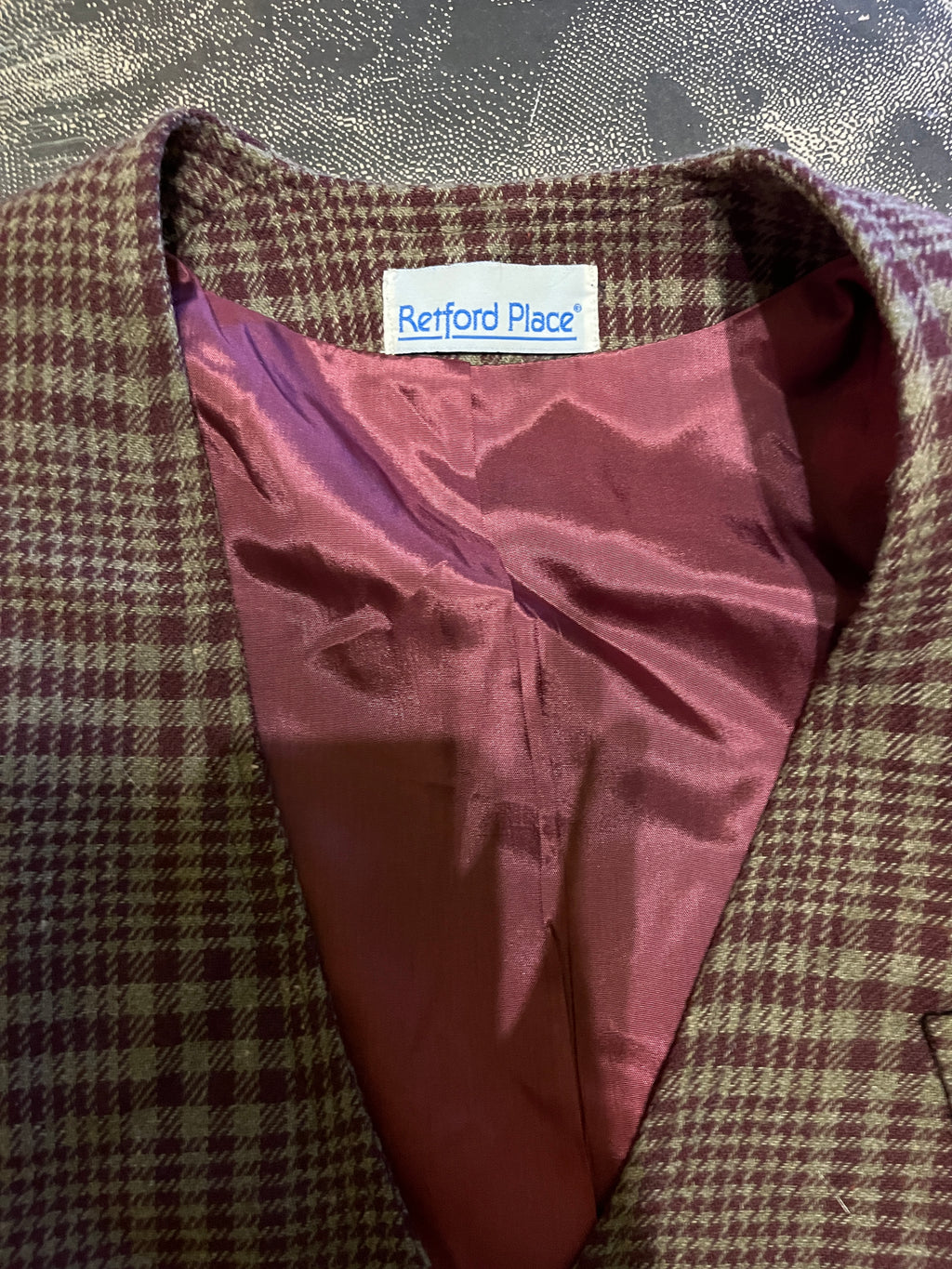 Vintage 70s/80s Retford place jacket red/grey flannel zz