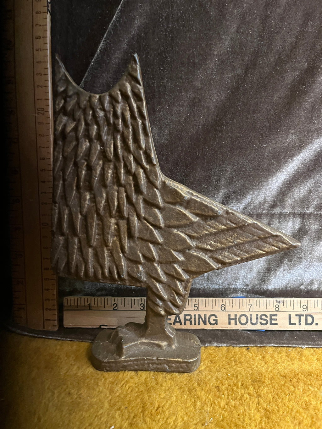 Vintage 1960s MCM Brutalist Owl Sculpture (9.5” x 8”) pf
